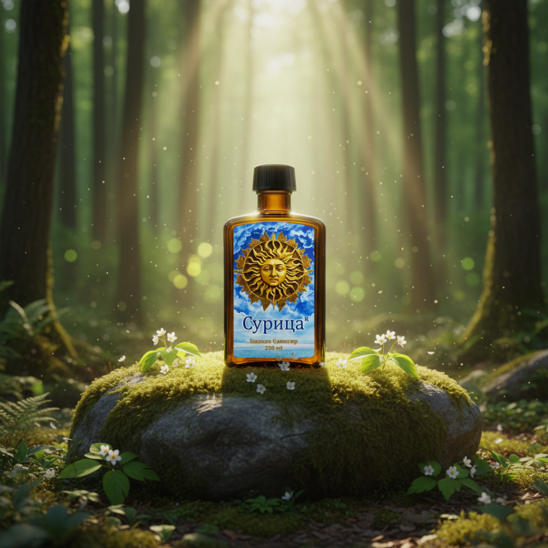 Сурица Билков Еликсир с 12 билки и мед, Bioherba, 250 мл