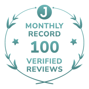 Judge.me Платинум-"Месечен Рекорд над 100 потвърдени ревюта"